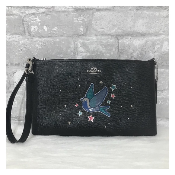Coach Handbags - NWT! Coach Bird Studded Large Wristlet 25 Clutch